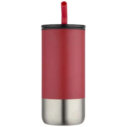 Vaso con aislamiento de 480 ml con certificado RCS y pajita 