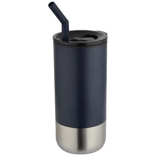 Vaso con aislamiento de 480 ml con certificado RCS y pajita 