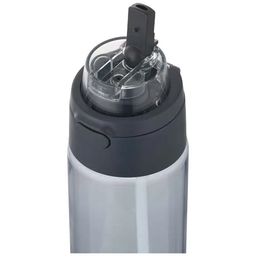 azul hale Botella de agua Theron de 700 ml de plástico reciclado RCS con tapa de doble función y pajita abatible
