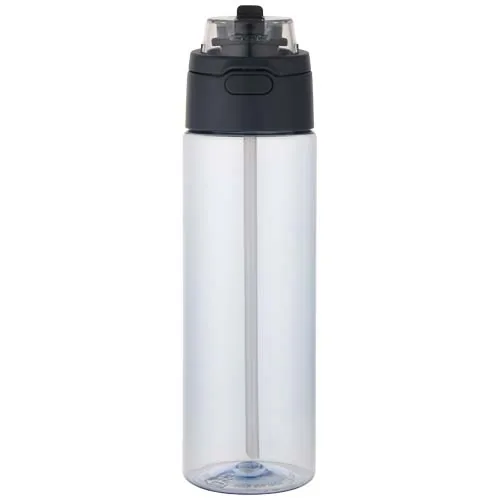 azul hale Botella de agua Theron de 700 ml de plástico reciclado RCS con tapa de doble función y pajita abatible