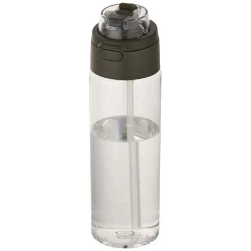 verde bosque Botella de agua Theron de 700 ml de plástico reciclado RCS con tapa de doble función y pajita abatible