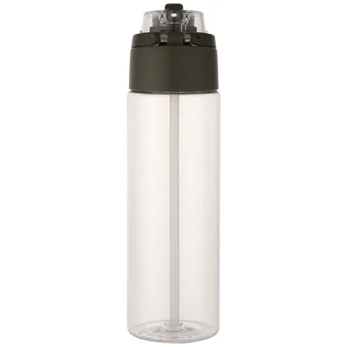 verde bosque Botella de agua Theron de 700 ml de plástico reciclado RCS con tapa de doble función y pajita abatible