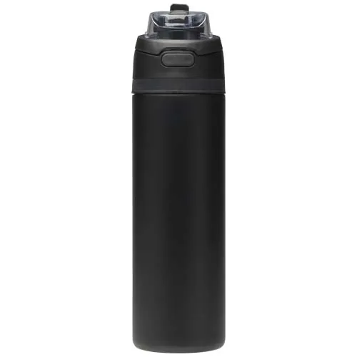 Botella de agua Theron de 800 ml de acero inoxidable de pared simple reciclado (RCS), con tapa de doble función y pajita abat