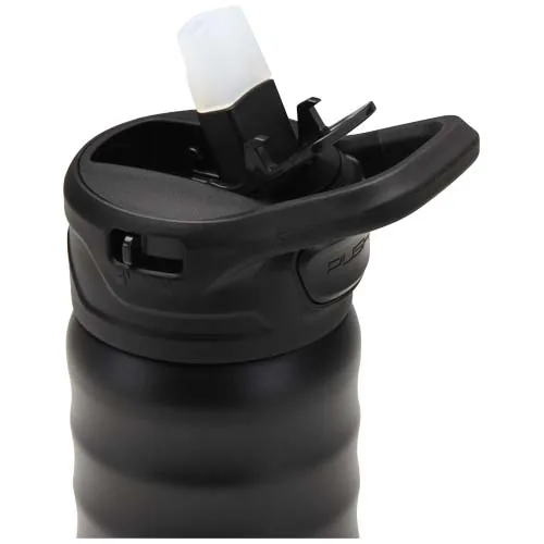 Botella deportiva Knox de 350 ml de acero inoxidable de doble pared reciclado RCS con pajita abatible