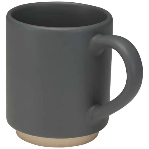 gris Taza de cerámica apilable Camilla de 180 ml con acabado mate