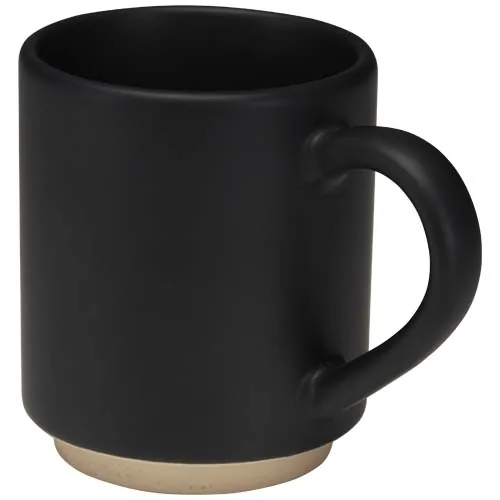 negro intenso Taza de cerámica apilable Camilla de 180 ml con acabado mate