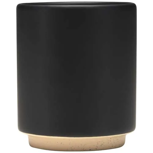 negro intenso Taza de cerámica apilable Camilla de 180 ml con acabado mate