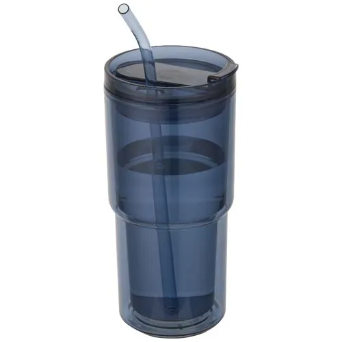 azul océano Vaso de plástico de doble pared Archer de 480 ml