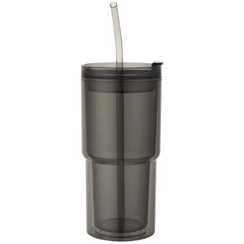 negro intenso Vaso de plástico de doble pared Archer de 480 ml