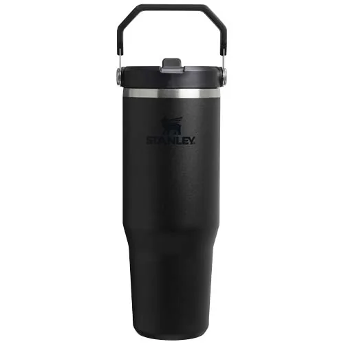 negro intenso Stanley IceFlow™ 2.0 Vaso aislado de acero inoxidable de 890 ml con pajita abatible