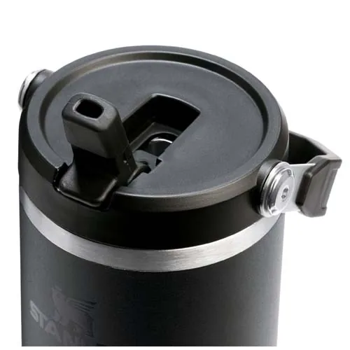 negro intenso Stanley IceFlow™ 2.0 Vaso aislado de acero inoxidable de 890 ml con pajita abatible