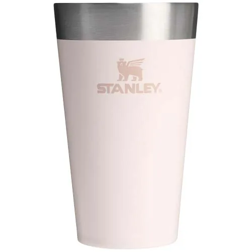 rosa claro Vaso de acero inoxidable aislado Stanley Stacking 470 ml
