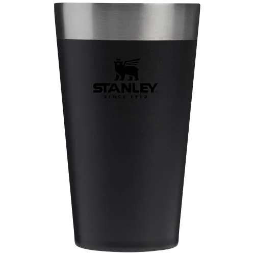 negro intenso Vaso de acero inoxidable aislado Stanley Stacking 470 ml