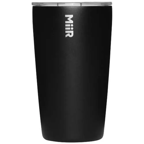 negro intenso Taza de acampada MiiR de acero inoxidable con aislamiento al vacío, de 354 ml
