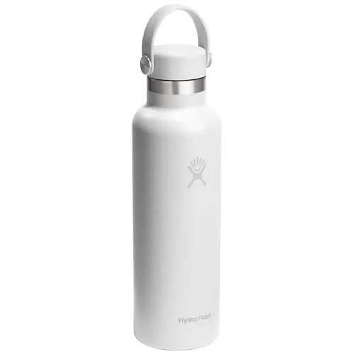 BOTELLA DE AGUA HYDRA FLASK DE ACERO INOXIDABLE CON AISLAMIENTO TÉRMICO, BOCA ESTÁNDAR, 621 ML, CON TAPÓN CON PAJITA