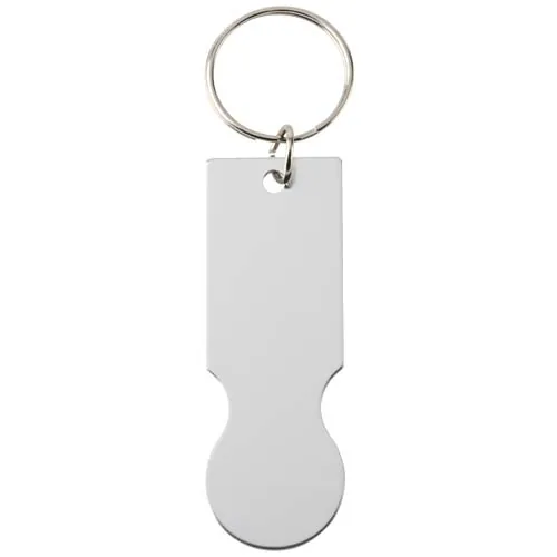 Llavero con moneda para carrito de la compra 