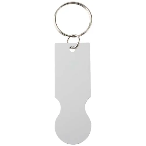 Llavero con moneda para carrito de la compra 