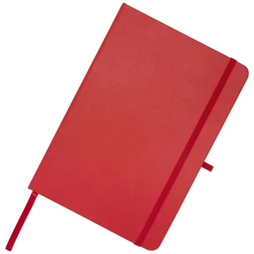 Libreta de tapa dura A5 de material reciclado con páginas rayadas 