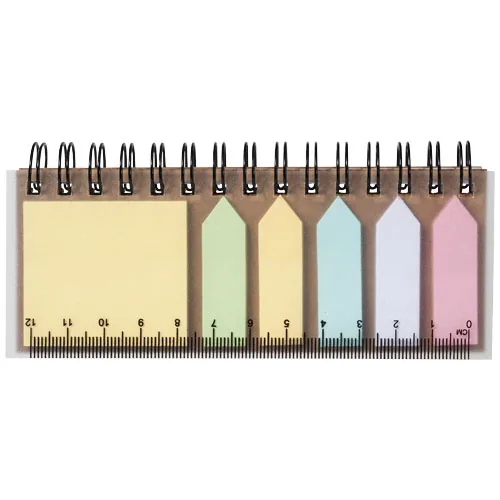 Libreta con espiral y notas adhesivas de colores 