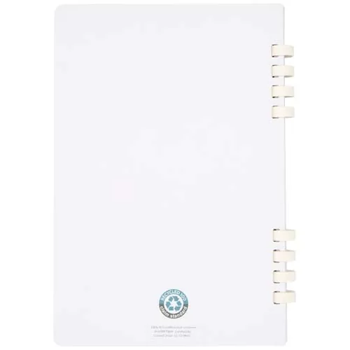 Cuaderno A5 tapa dura con espiral de material reciclado RCS 