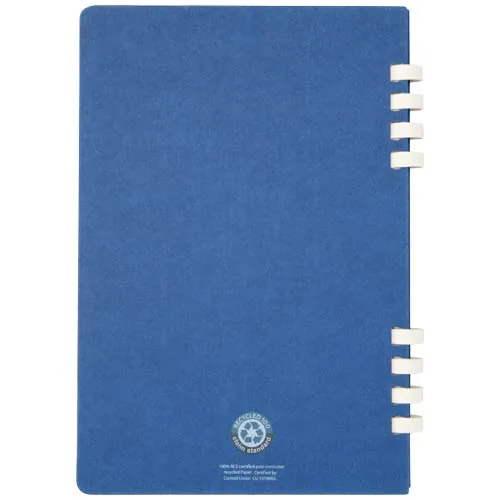 Cuaderno A5 tapa dura con espiral de material reciclado RCS 