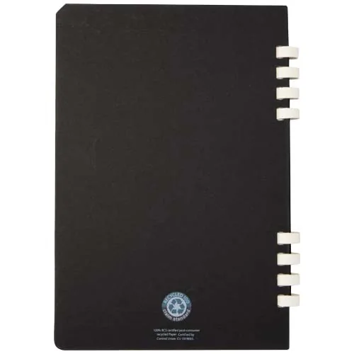 Cuaderno A5 tapa dura con espiral de material reciclado RCS 