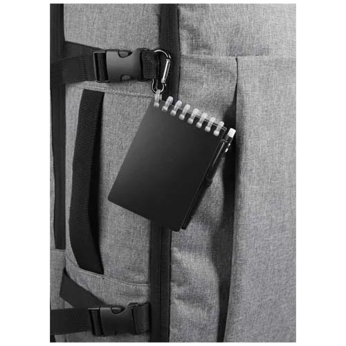 Set de libreta de tapa blanda y bolígrafo de exterior de material reciclado (tinta azul) 