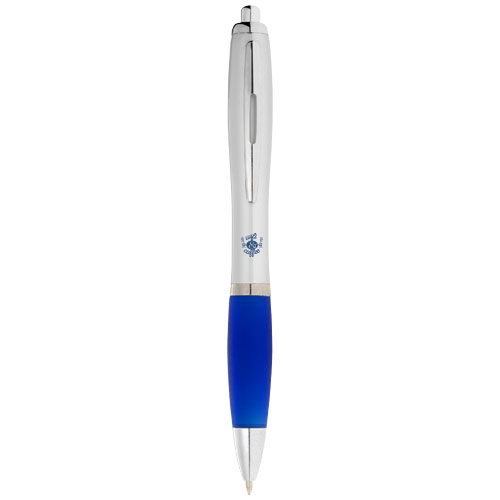Bolígrafo plateado con empuñadura de color “Nash”