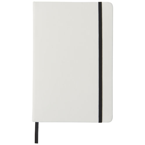 Libreta A5 blanca con cinta de color 