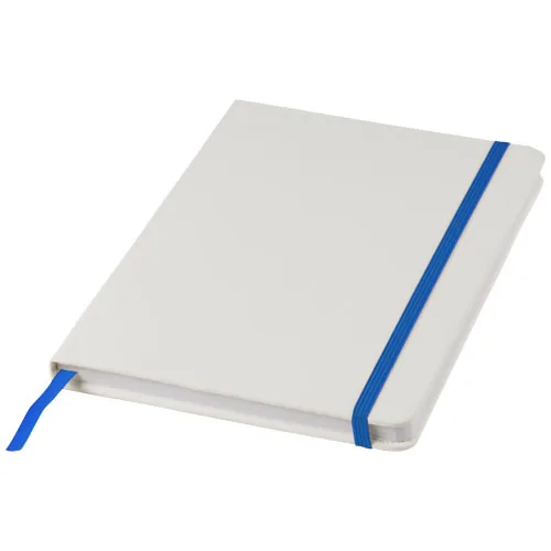Libreta A5 blanca con cinta de color 