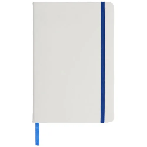 Libreta A5 blanca con cinta de color 
