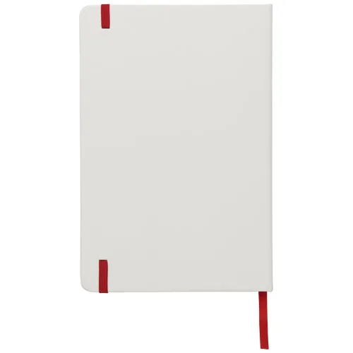 Libreta A5 blanca con cinta de color 