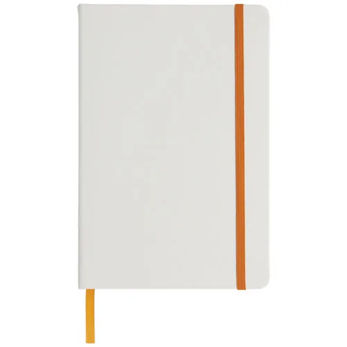 Libreta A5 blanca con cinta de color 