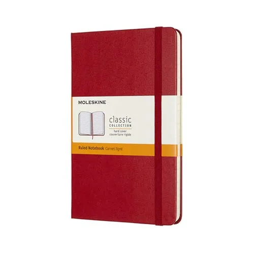 rojo escarlata Libreta de tapa dura M rayada Classic