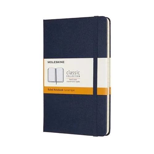azul zafiro Libreta de tapa dura M rayada Classic