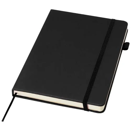 negro intenso Cuaderno Liss de tapa dura de plástico reciclado, tamaño A5
