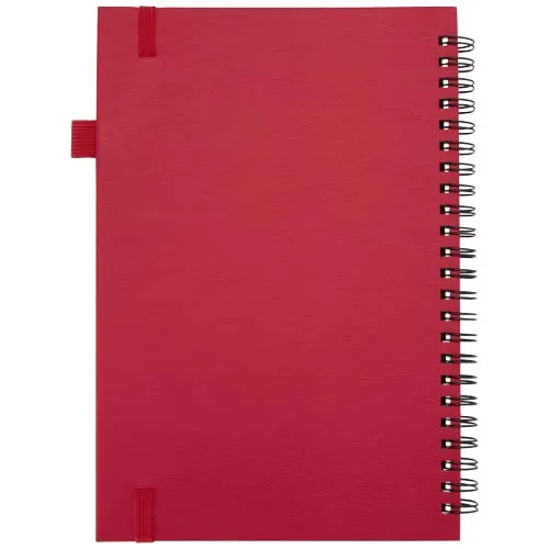rojo Cuaderno Liss A5 de tapa dura de plástico reciclado con espiral