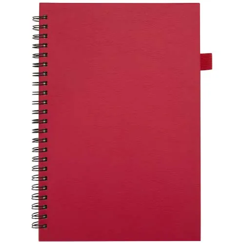 rojo Cuaderno Liss A5 de tapa dura de plástico reciclado con espiral