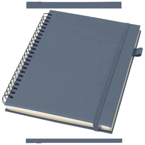 azul océano Cuaderno Liss A5 de tapa dura de plástico reciclado con espiral
