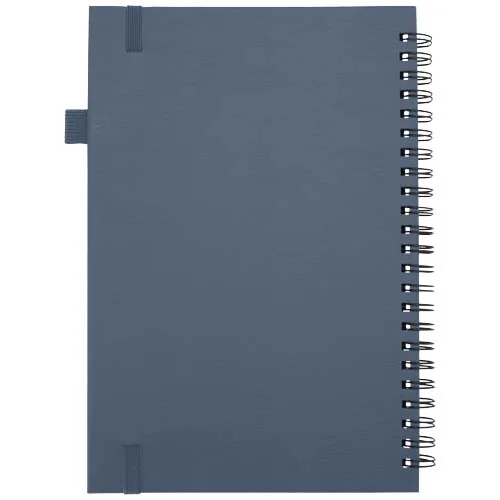 azul océano Cuaderno Liss A5 de tapa dura de plástico reciclado con espiral