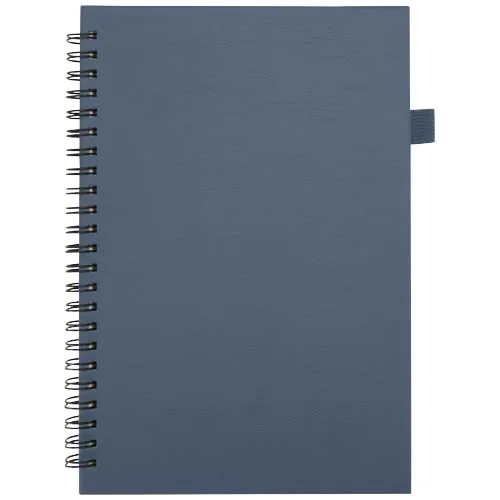 azul océano Cuaderno Liss A5 de tapa dura de plástico reciclado con espiral