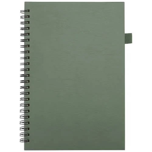 verde jaspeado Cuaderno Liss A5 de tapa dura de plástico reciclado con espiral