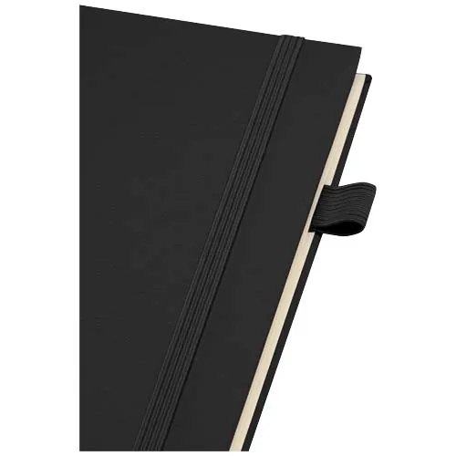 negro intenso Cuaderno Liss A5 de tapa dura de plástico reciclado con espiral