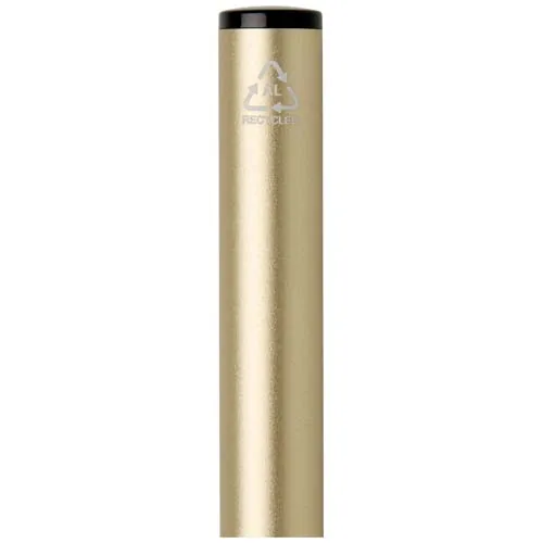 dorado Bolígrafo giratorio de aluminio reciclado Verton con funda (tinta azul)