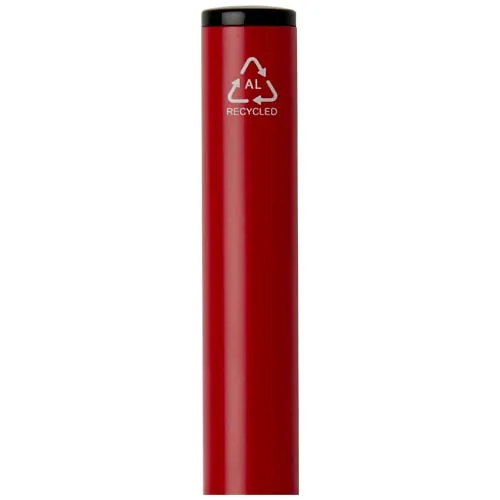 rojo Bolígrafo giratorio de aluminio reciclado Verton con funda (tinta azul)