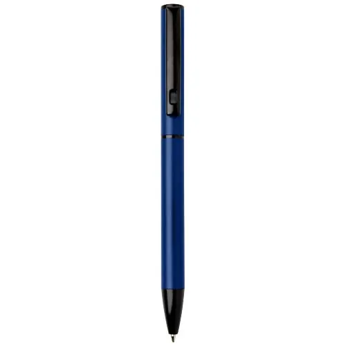 azul océano Bolígrafo giratorio de aluminio reciclado Verton con funda (tinta azul)
