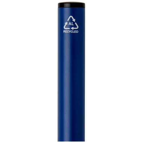 azul océano Bolígrafo giratorio de aluminio reciclado Verton con funda (tinta azul)