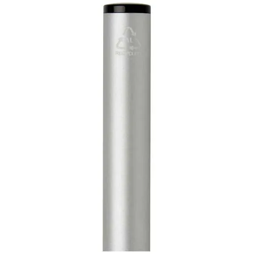 plateado Bolígrafo giratorio de aluminio reciclado Verton con funda (tinta azul)
