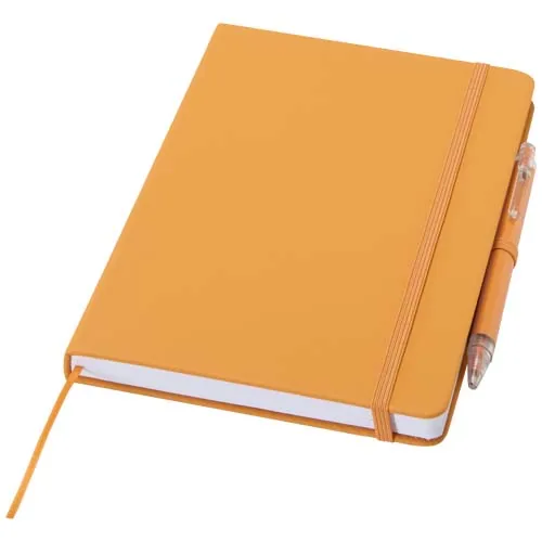 Set de cuaderno reciclado y bolígrafo Spectrum A5