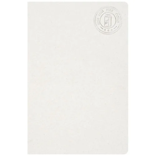 Libreta A5 sin lomo fabricada con cartones de leche recilados 